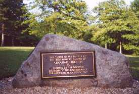 Marker at Lincoln Trail Homestead State Park